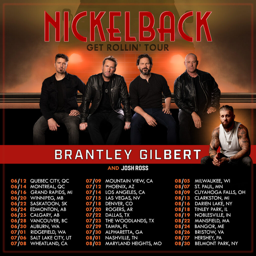 nickelback brantley gilbert tour dates