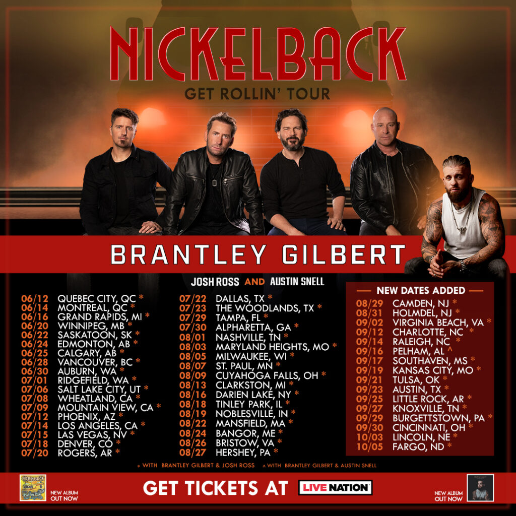 nickelback and brantley gilbert tour